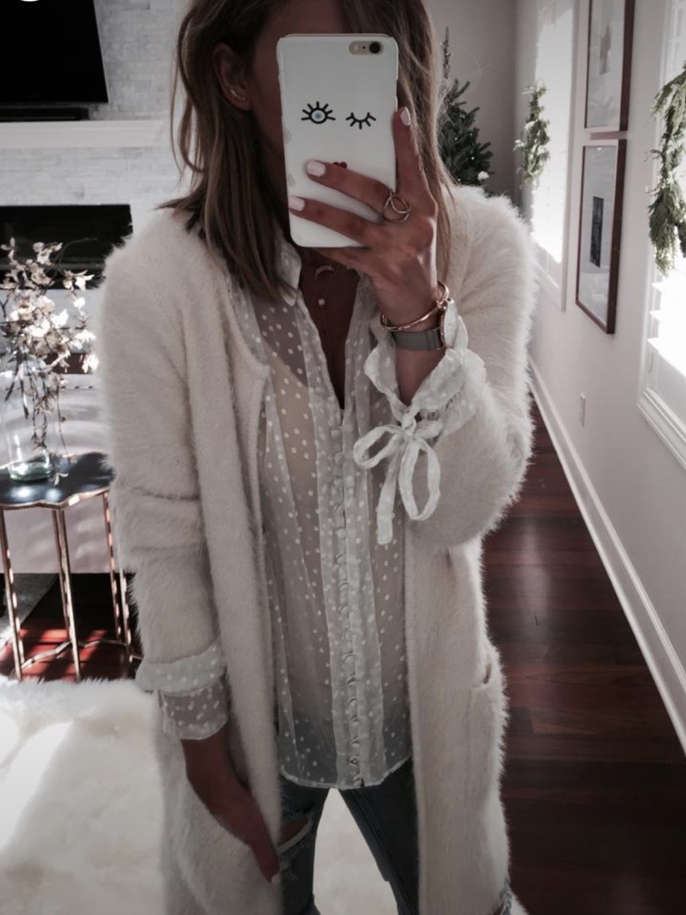 Free people polka dot blouse
